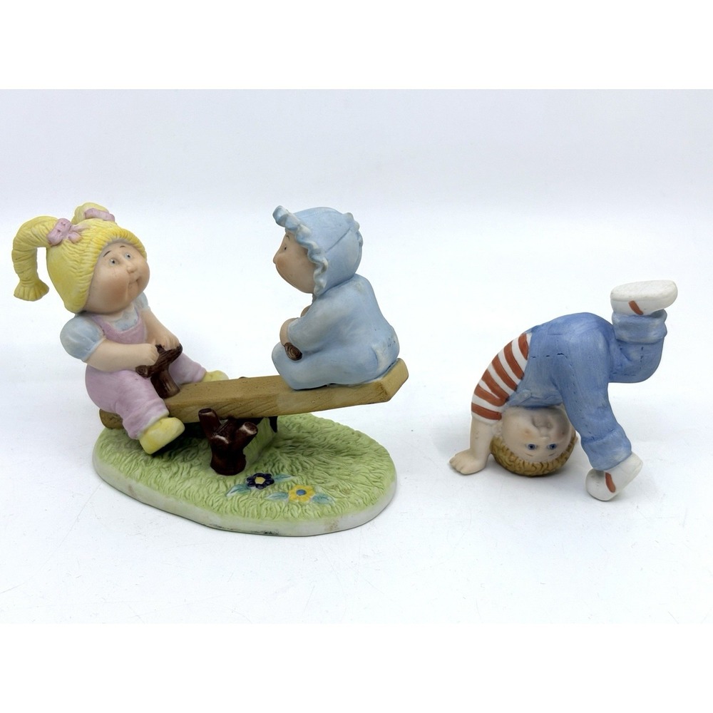 Xavier Roberts 1984 Cabbage Patch Dolls Figurine SEESAW Upside Down Playground